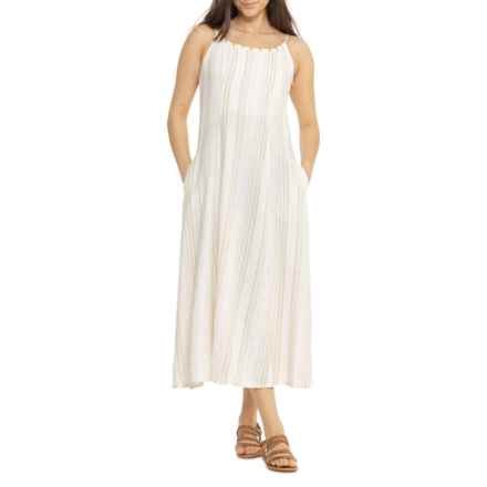 Calypso St. Barth Strappy Maxi Dress - Linen, Sleeveless in Island Stripe - 06