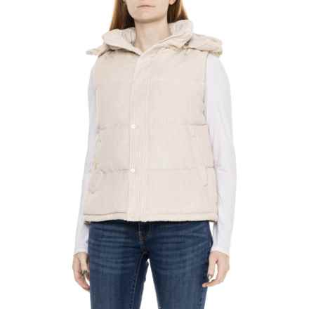Cambridge Dry Goods Corduroy Puffer Vest - Insulated in Ivory
