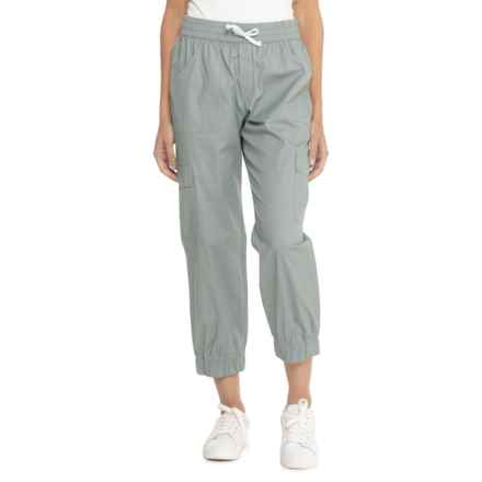 Cambridge Dry Goods Cotton Ripstop Cargo Joggers in Slate Grey