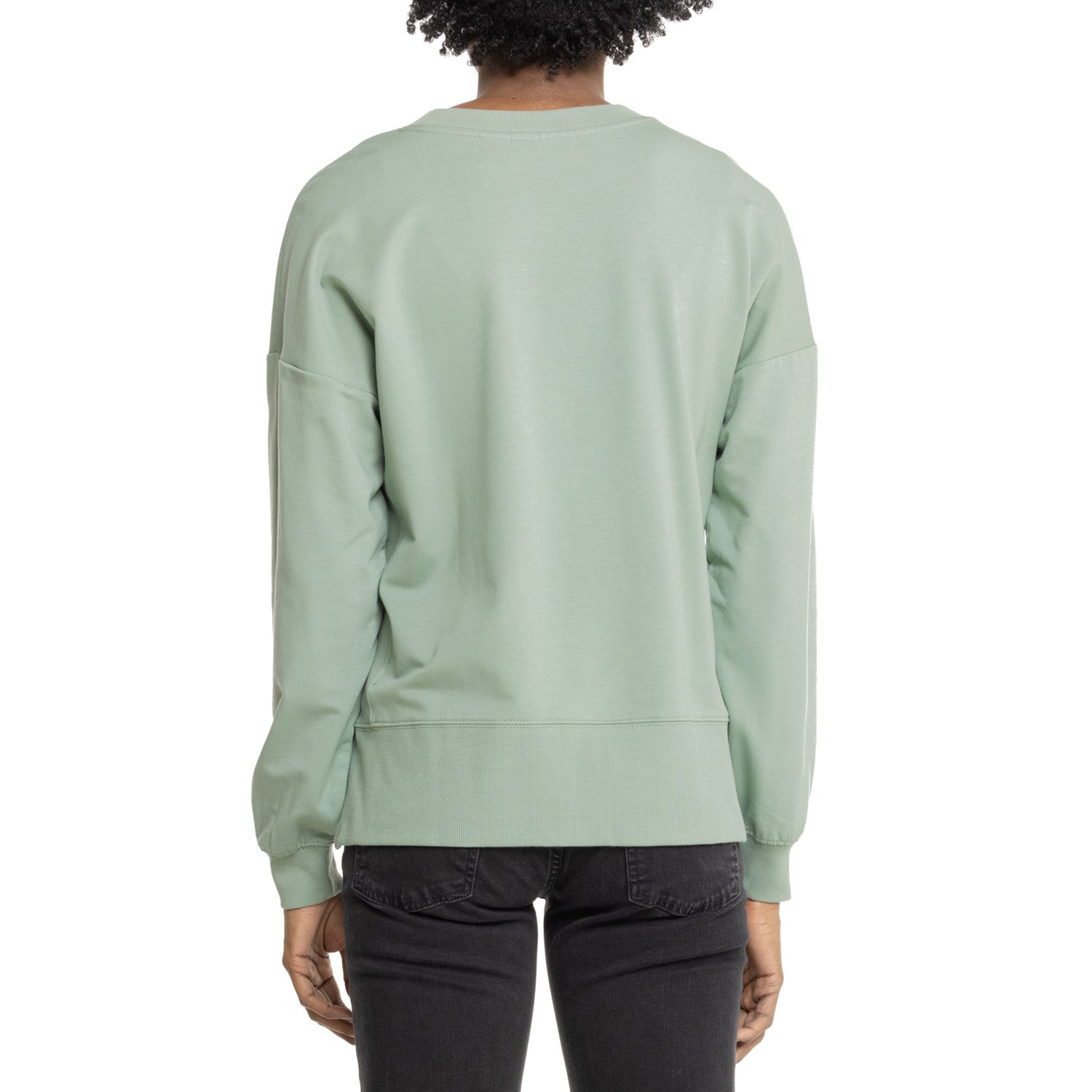 Cambridge Dry Goods French Terry Ribbed Crew Neck Sweatshirt