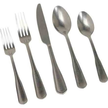Hailee Rumble Flatware Set - 20-Piece in Silver