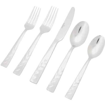 CAMBRIDGE SILVERSMITHS Blossom Flatware Set - 20-Piece in Silver