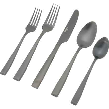 CAMBRIDGE SILVERSMITHS Samira Flatware Set - 20-Piece in Black