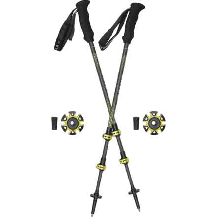 CAMP USA Backcountry Carbon 2.0 Trekking Poles - Pair (For Men and Women) in Black/Yellow