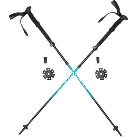 CAMP USA Megasonic Trekking Poles - Pair (For Men and Women) in Black/Blue