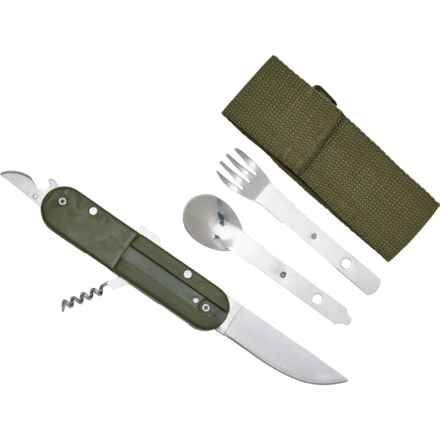CAMPING OUTDOOR EQUIPMENT All-In-One Camping Tableware Set in Green