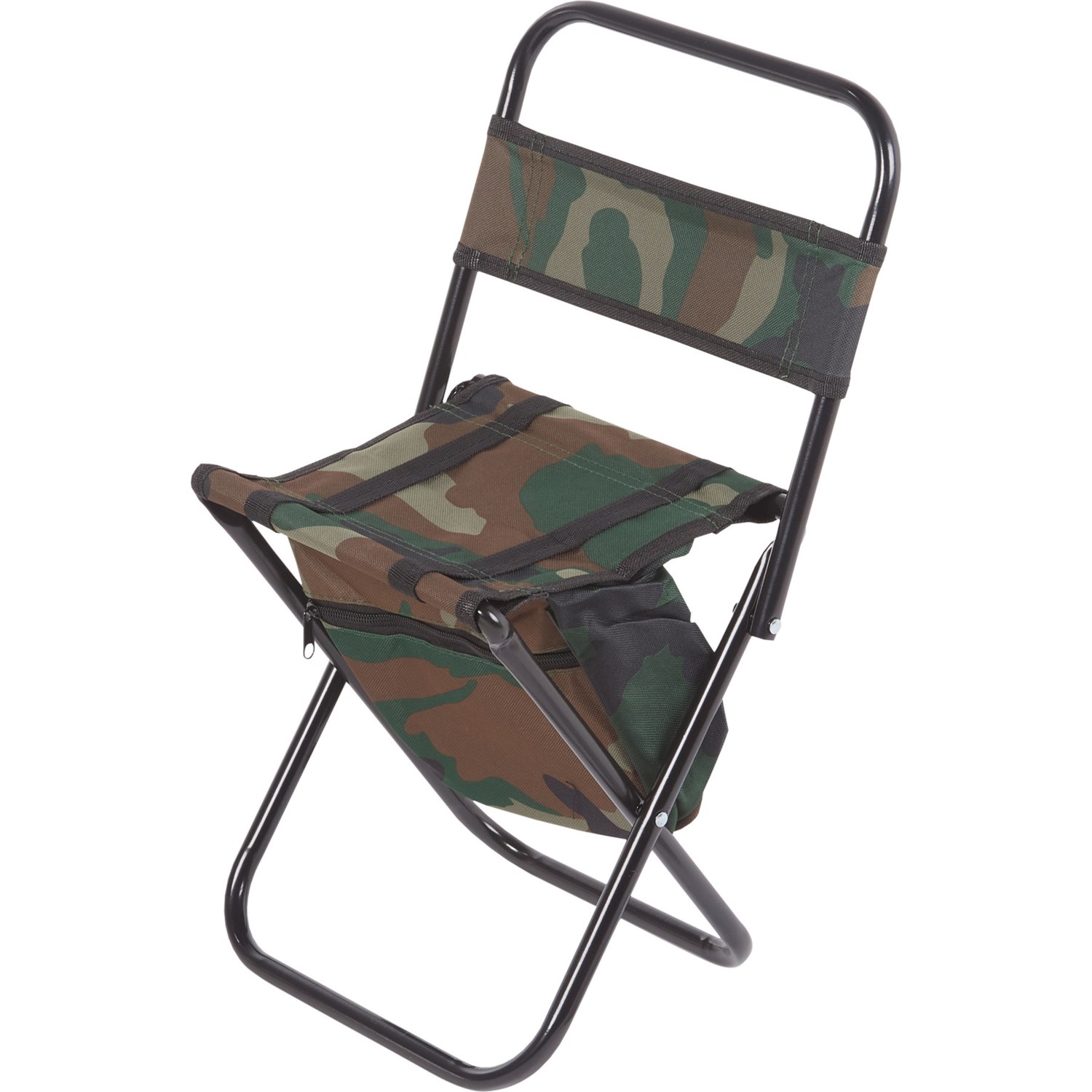 CAMPING OUTDOOR EQUIPMENT Camouflage Foldable Chair with Gear Pouch