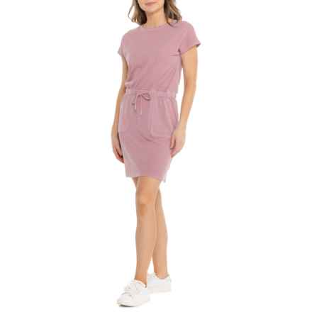 C&C California Barbara Sun Washed Beach Terry Dress - Short Sleeve in Nosaglia Rose