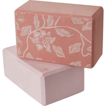 C&C California Batik Floral Printed Yoga Blocks - 2-Pack in Pink Combo