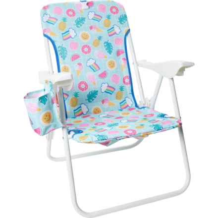 C&C California Beach Patches Adjustable Folding Beach Chair (For Boys and Girls) in Aqua