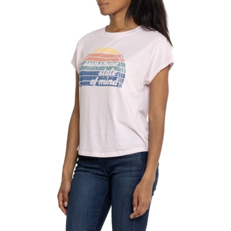 C&C California Camille Burnwash T-Shirt - Short Sleeve in C513-Light Lilac