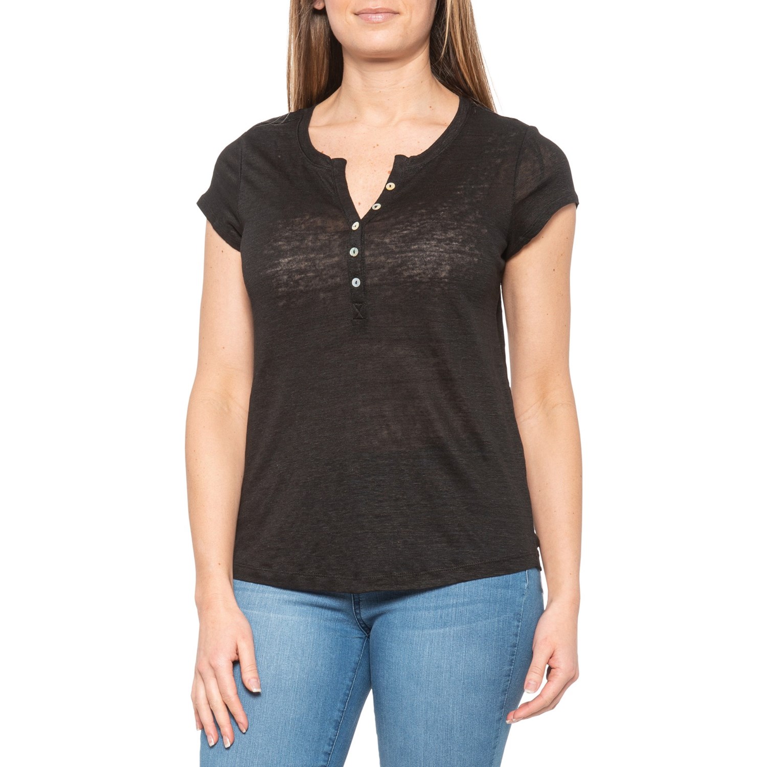 black cap sleeve shirt