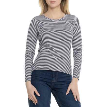 C&C California Classic Stripe Shirt - Long Sleeve in Maritime Blue/Bright White