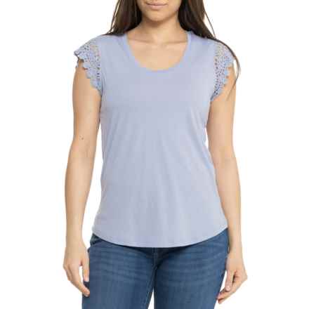 C&C California Coco Scoop Neck Shirt - Short Sleeves in Eventide