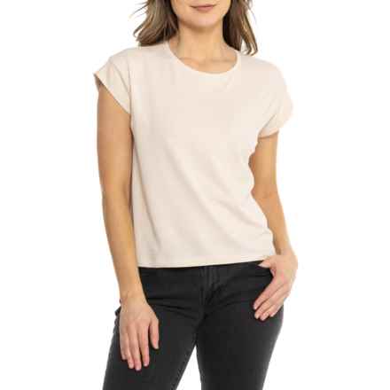 C&C California Crop Muscle Shirt - Sleeveless in Oat Milk