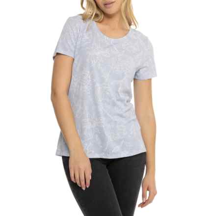 C&C California Karlie Everyday T-Shirt - Short Sleeve in Eventide Etched Peony