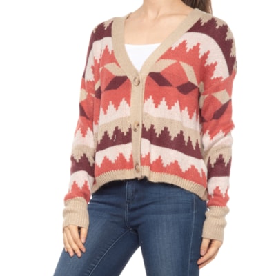 C\u0026C California Katie Jacquard Cardigan 