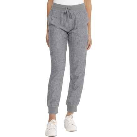 C&C California Knit Waistband Pull-On Joggers - Linen in Asphalt