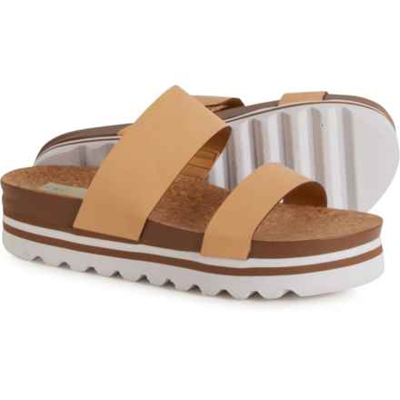 C&C California Lana Flatform Slide Sandals (For Women) in Tan