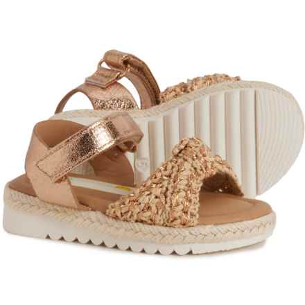 C&C California Little Girls Ava Sandals in Rose Gold