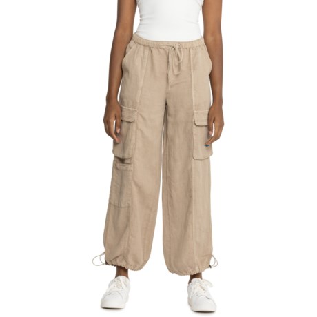 C&C California Parachute Pull-On Cargo Joggers - Linen in Simply Taupe