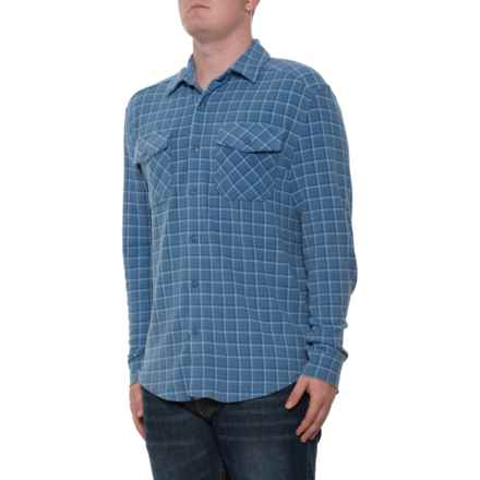 C&C California Parker Plaid Knit Flannel Shirt - Long Sleeve in Allure Combo