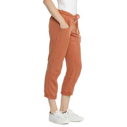 C&C California Princess Seam Pull-On Elastic Waist Pants - Linen in Ginger Spice - Closeouts