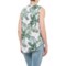 346KY_2 C&C California Printed Linen Shirt - Sleeveless (For Women)