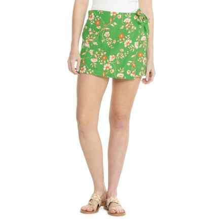 C&C California Printed Pull-On Skort - Linen in Tiger Floral