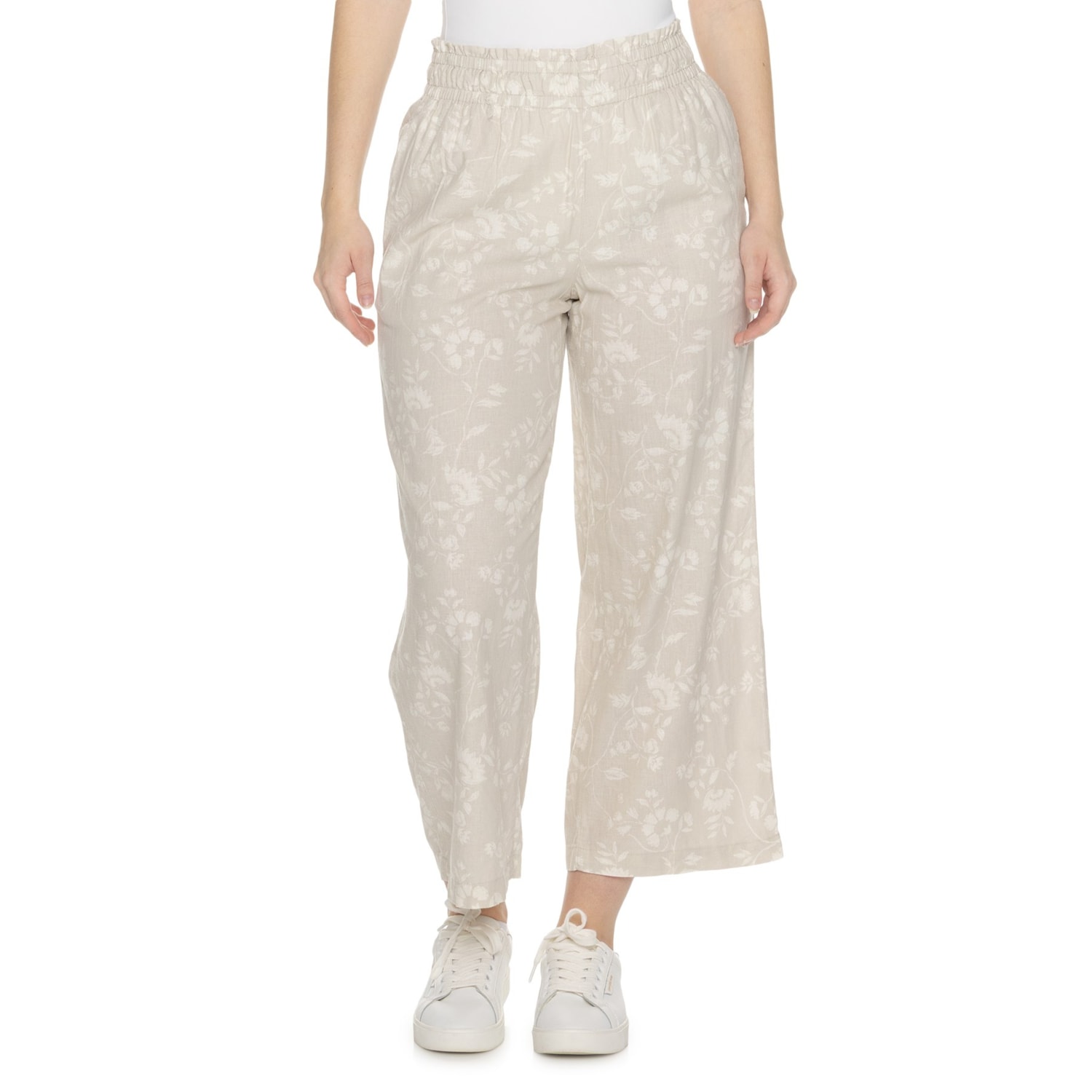 C&C California Smocked Waistband Pants - Linen - Save 44% display picture 1