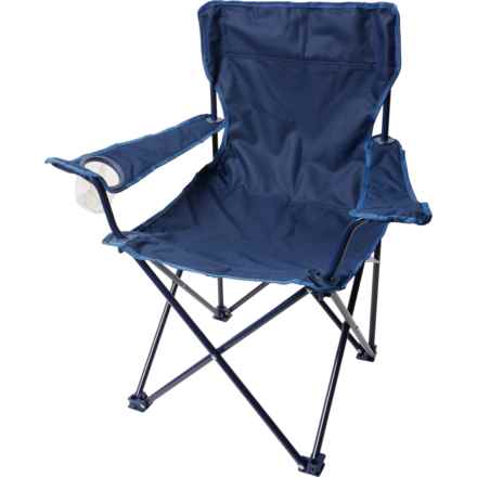 C&C California Solid Outdoor Folding Camping Chair with Cup Holder (For Boys and Girls) in Navy