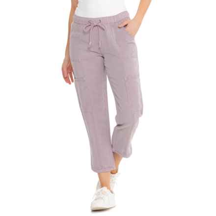 C&C California Tapered Leg Cargo Pants - Linen in Nirvana
