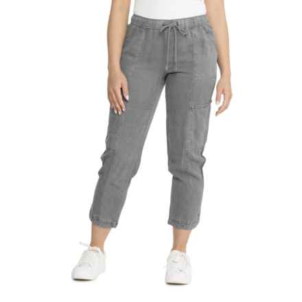 C&C California Tapered Leg Cargo Pants - Linen in Quiet Shade