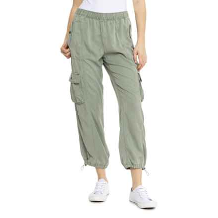 C&C California Tie Ankle Cargo Pants in Lily Pad