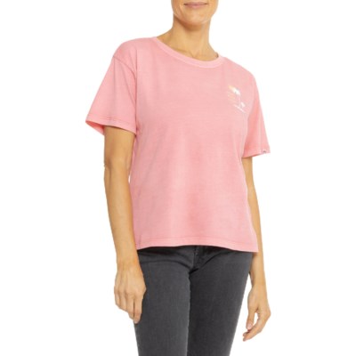 her lip to scoop and escape tee Tシャツ ピンク T-shirt with cut out, Pink - Sisley