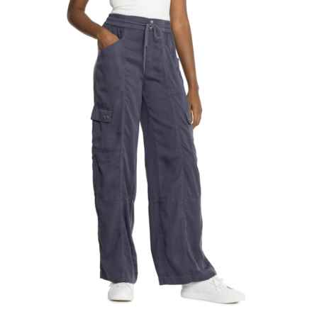 C&C California Wide-Leg Cargo Pants in Oddessey Grey - Closeouts