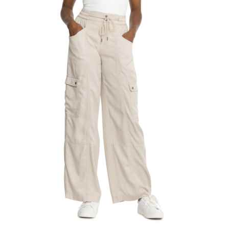 C&C California Wide-Leg Cargo Pants in Silver Cloud - Closeouts