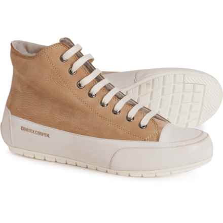 CANDICE COOPER Plus Fur High Top Sneakers - Leather (For Women) in Beige