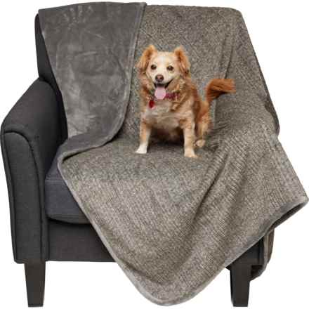 Canine Creations Dog Throw Blanket with Waterproof Liner - 60x70” in Simpson-Charcoal