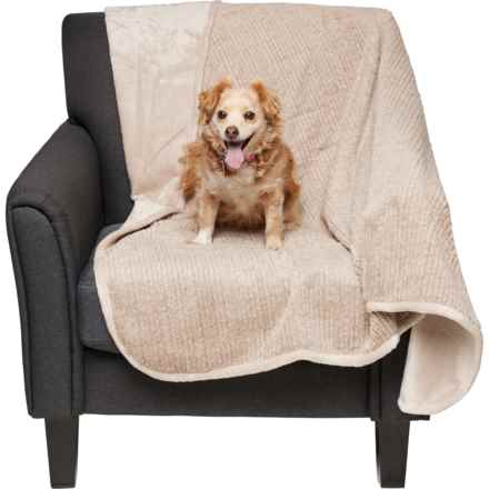 Canine Creations Dog Throw Blanket with Waterproof Liner - 60x70” in Simpson-Taupe