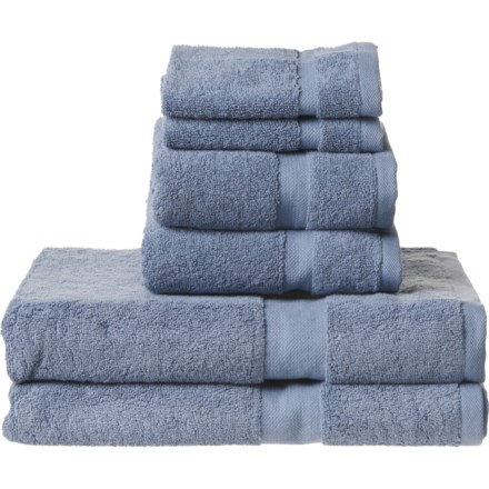 Canopy Lane 100% Cotton Ultra-Absorbent Bath Towel Set - 6-Piece, Grey Mist  - Save 51%