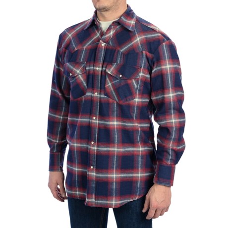 Canyon Guide Flatlands Western Flannel Shirt - Snap Front, Long Sleeve ...