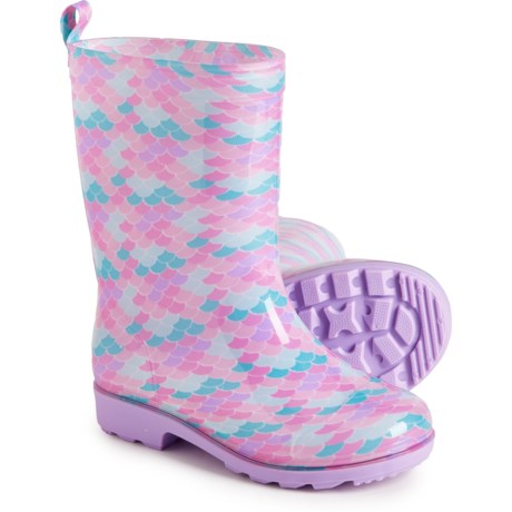 Capelli Girls Rain Boots - Waterproof in Print Mermaid Scales