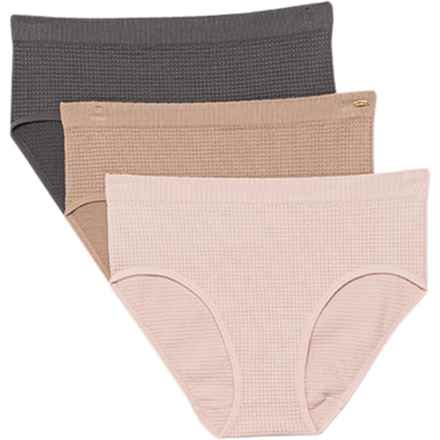 CAPEZIO Tuck Stitch Waffle-Knit Panties - 3-Pack, Briefs in Warm Taupe Pack