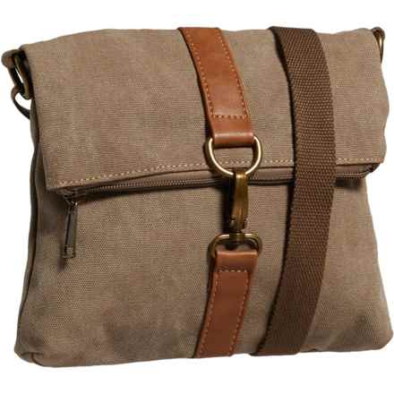 Cargo It Langley Flap-Over Canvas Crossbody Bag in Khaki
