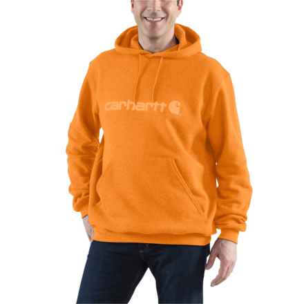 Carhartt 100074 Loose Fit Midweight Logo Graphic Hoodie - Factory Seconds in Marmalade Heather