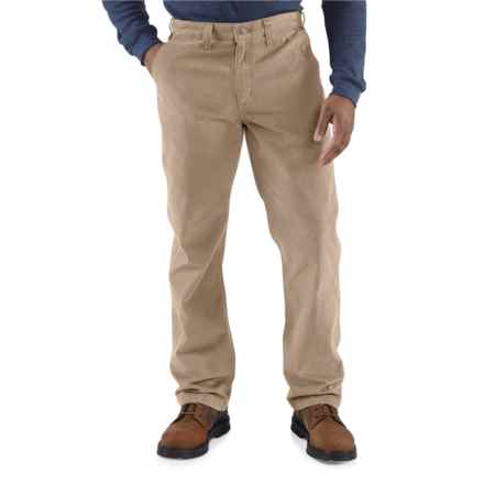 Carhartt 100095 Twill 5-Pocket Work Pants - Relaxed Fit in Field Khaki
