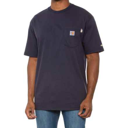 Carhartt 100234 Flame-Resistant Force® Cotton T-Shirt - Short Sleeve, Factory Seconds in Dark Navy