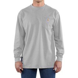 Carhartt 100235 Big and Tall Flame-Resistant Force® Cotton T-Shirt - Long Sleeve, Factory Seconds in Dark Navy