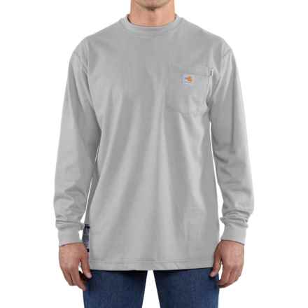 Carhartt 100235 FLAME RESISTANT LOOSE FIT MW LONG SLEEVE TSHIRT - FOR MEN in Light Gray